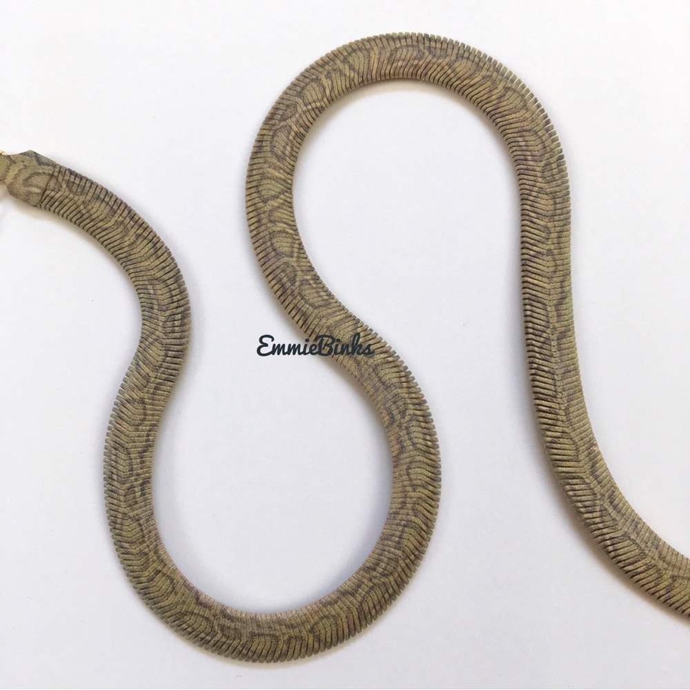 New Unique Snakeskin Print and/or Cheetah Print Textured Choker Collar Necklace